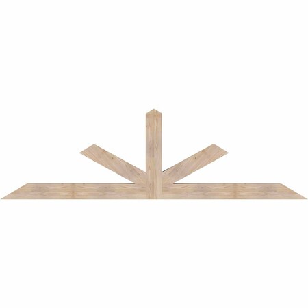 Ekena Millwork Saratoga Smooth Timber Gable Bracket, Douglas Fir, 108"W x 31 1/2"H x 5 1/2"D x 5 1/2"F, 7/12 Pitch GBW108X31X0606SAR00SDF